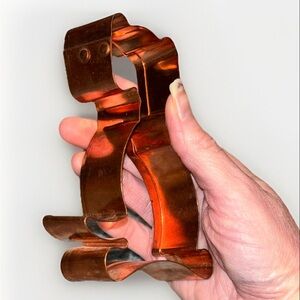 Solid Copper Dog Shaped COOKIE CUTTER VINTAGE